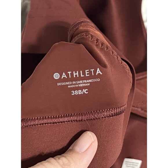Athleta Hustle Sports Bra 38 B/C Rust Red - Picture 10 of 11